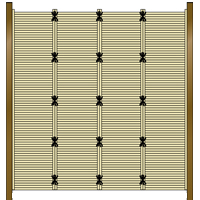 山一屋製　竹垣材料セット5型　御簾垣(片面張)の写真